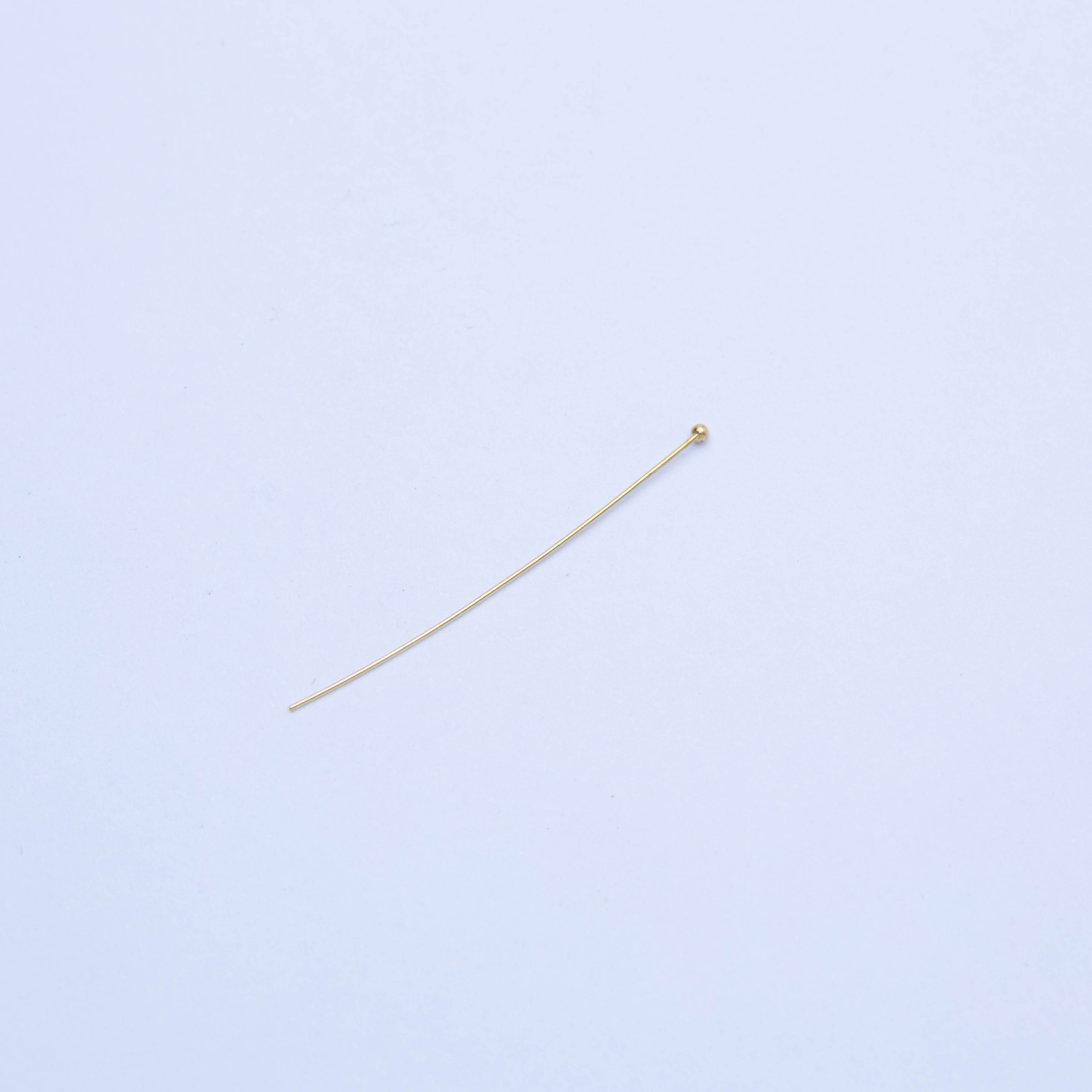 21013 Gold Plated Ball Head Pin 40x0.4mm